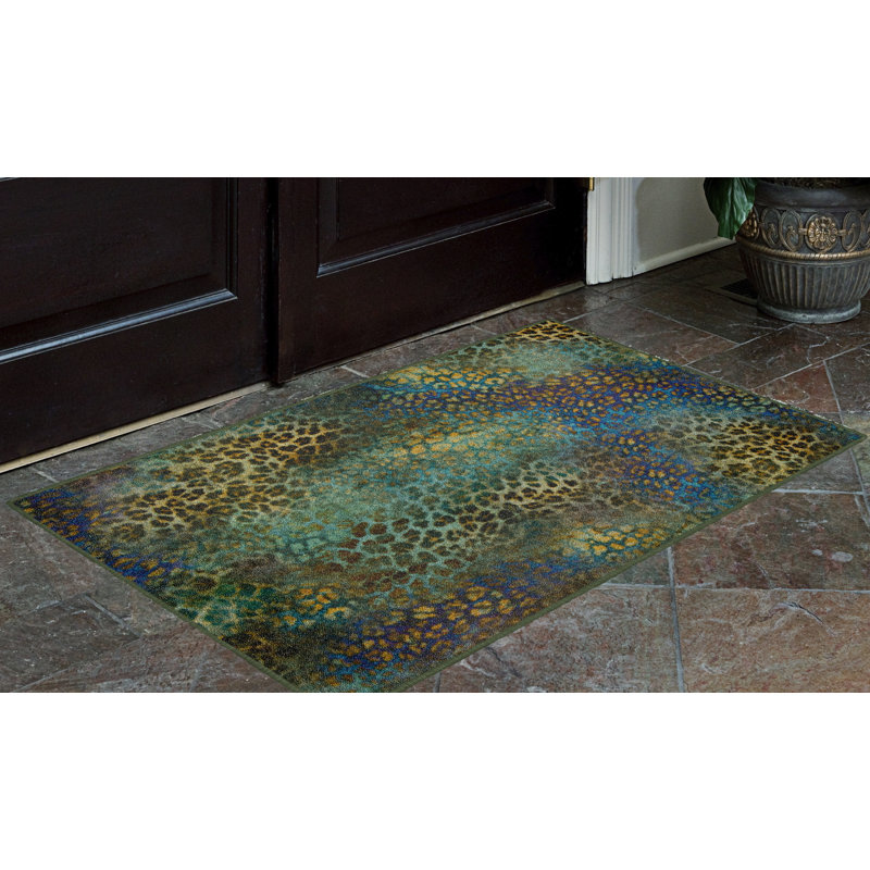 Bloomsbury Market Pastrana Animal Print Blue/Green Area Rug & Reviews